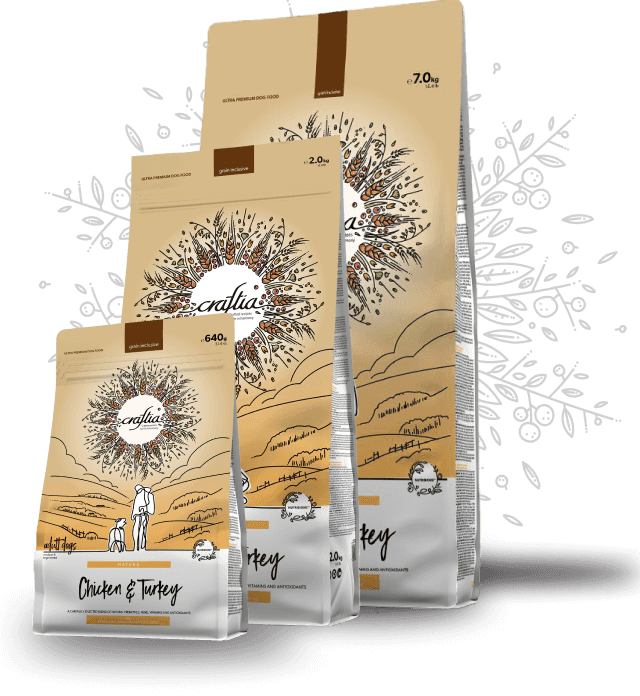 Упаковки сухого корма Craftia Natura для собак с курицей и индейкой